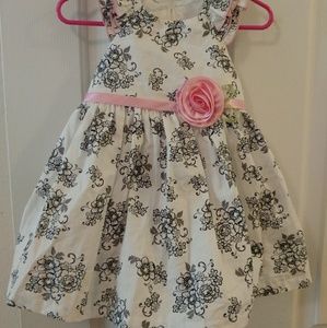 Black and white floral dress